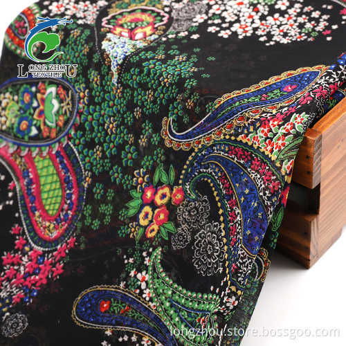 Rynkad Crepe Chiffon Rotary Printing Fabric